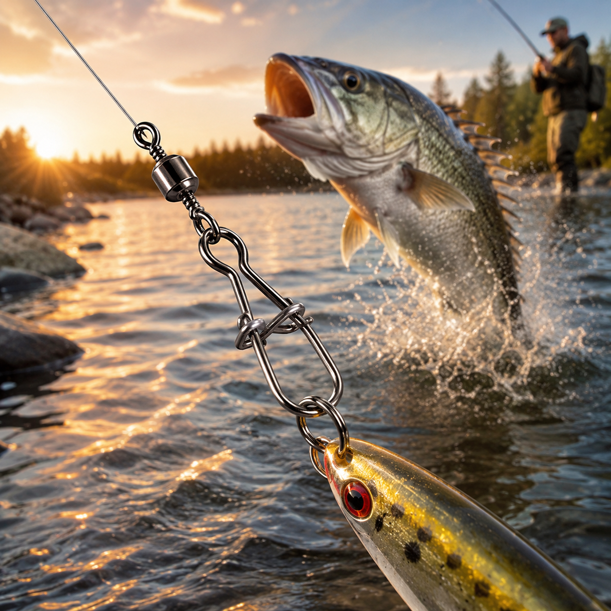 Fishing Swivel & Clip Set – Durable Metal Connectors